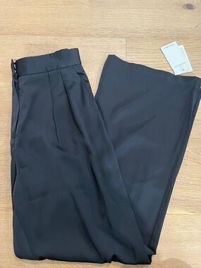 Abercrombie & Fitch Satin Women's Black Wide-Leg Pants